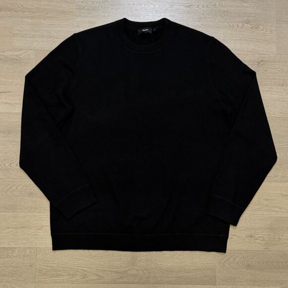 Theory Men’s Cashmere Crewneck Sweater Black Size XL - Picture 1 of 8